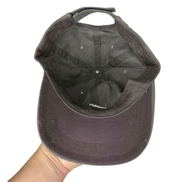 Adidas Dad Hat Grey White Baseball Cap Simple Golf Spell Out Essential Logo - Picture 5 of 5